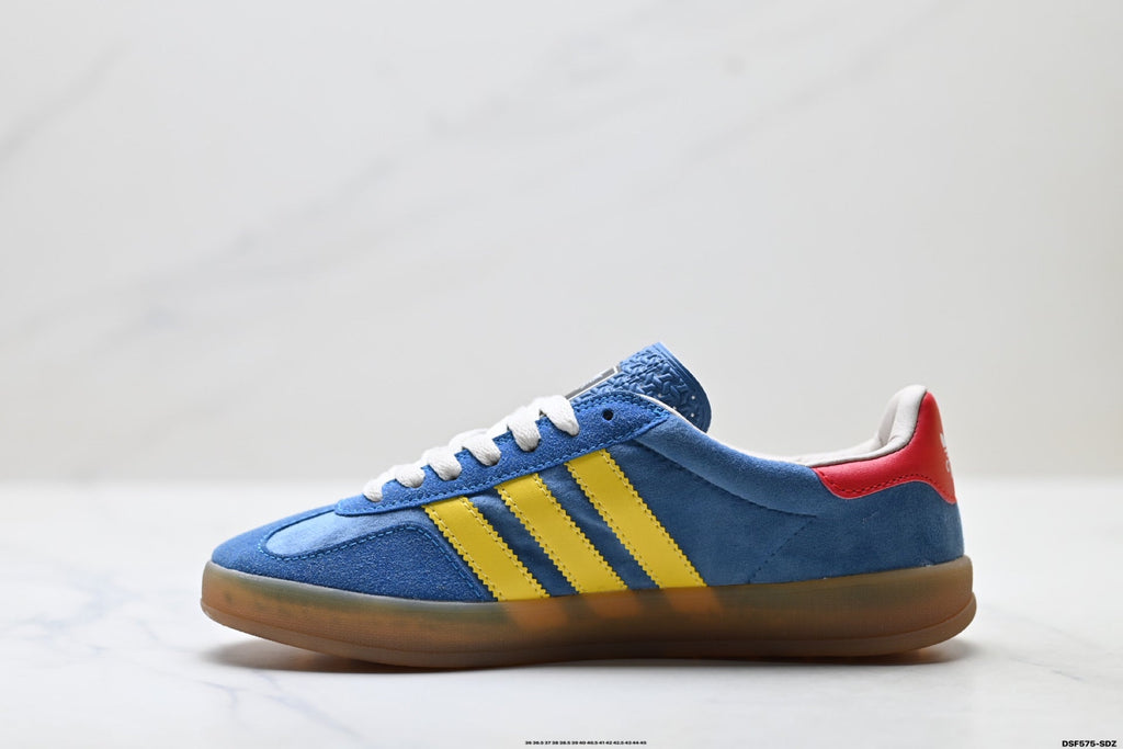 adidas x Gucci Gazelle Blue Yellow Sneakers