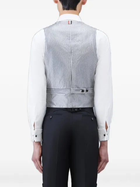 Thom Browne twill tipping classic vest