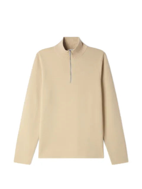 SANDRO wool sweater with zip collar