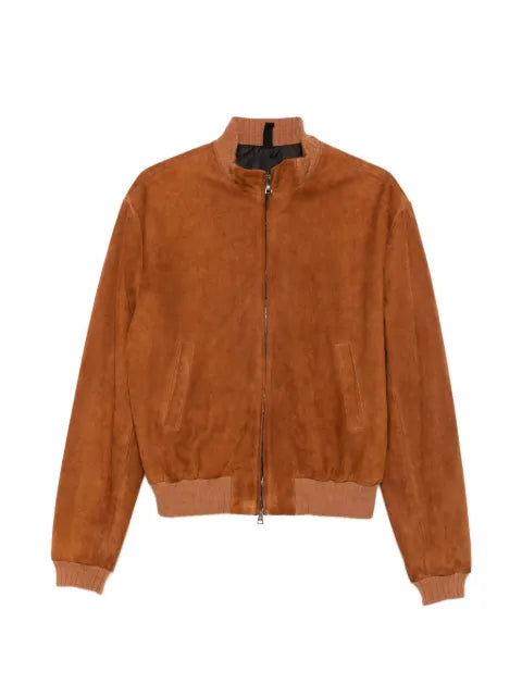 Tagliatore suede zip-up jacket