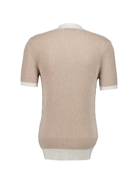 Orlebar Brown Horton chevron-crochet polo shirt
