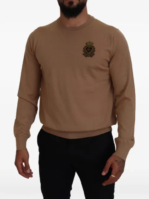 Dolce & Gabbana embroidered logo-patch sweater