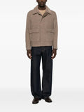 Canali shearling-collar patch-pocket jacket
