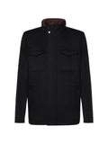 Herno funnel-neck flap-pocket jacket