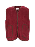 AMISH fleece-texture zip-up gilet