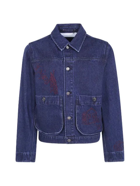 PS Paul Smith embroidered denim jacket