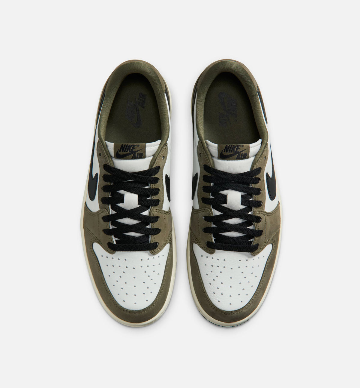 Air Jordan 1 Low OG Mens Lifestyle Shoe - Medium Olive/Black/Summit White/Sail