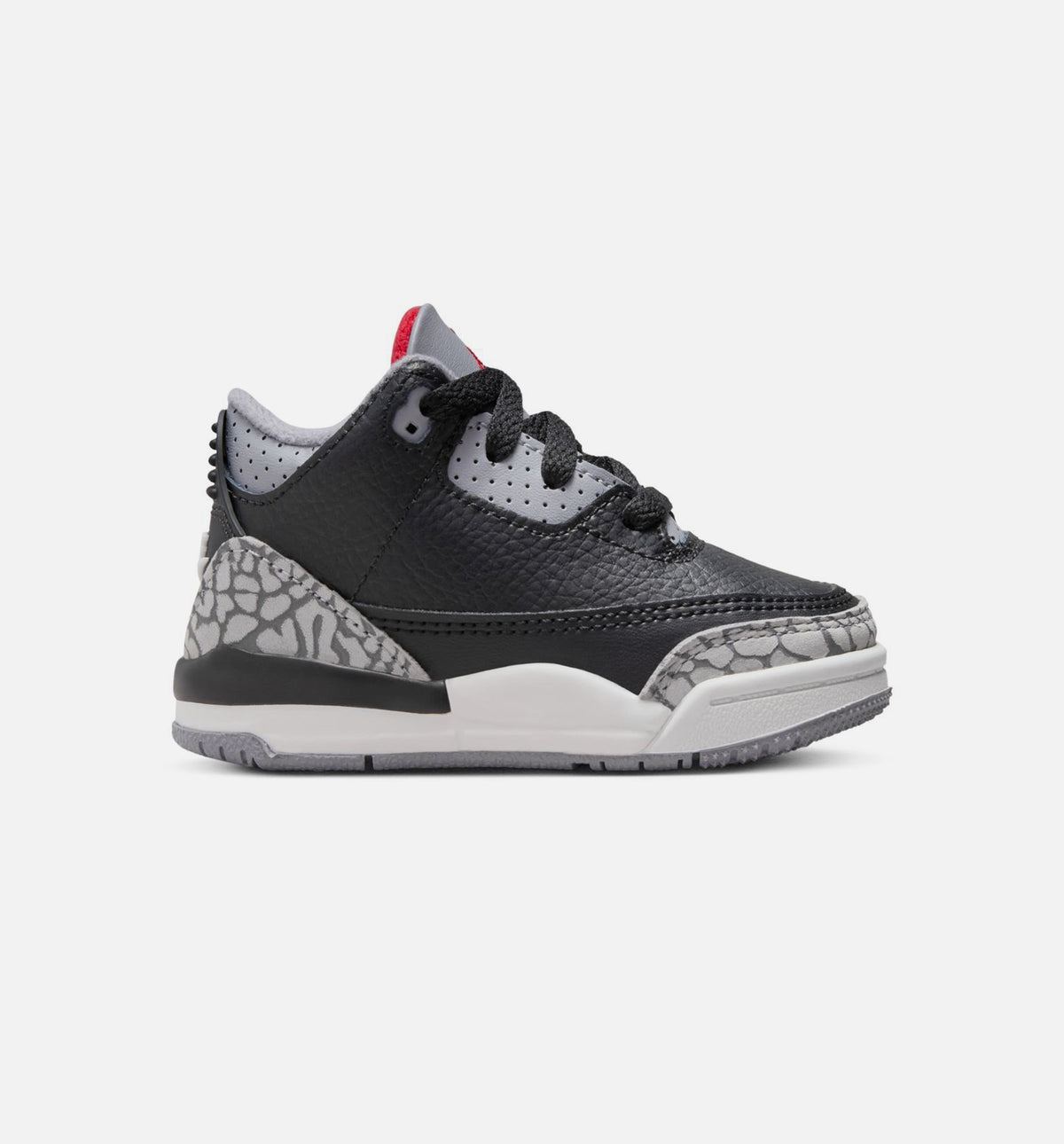 Air Jordan 3 Retro 'Black Cement' - Infant/Toddler Lifestyle Sneaker (Black/Fire Red/Cement Grey/Summit White)