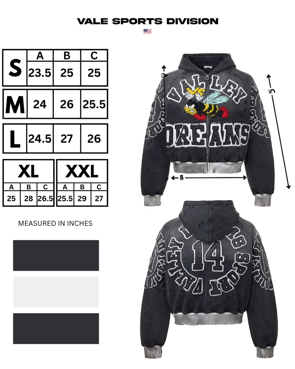 Vale Forever Anthem Zip Up Black