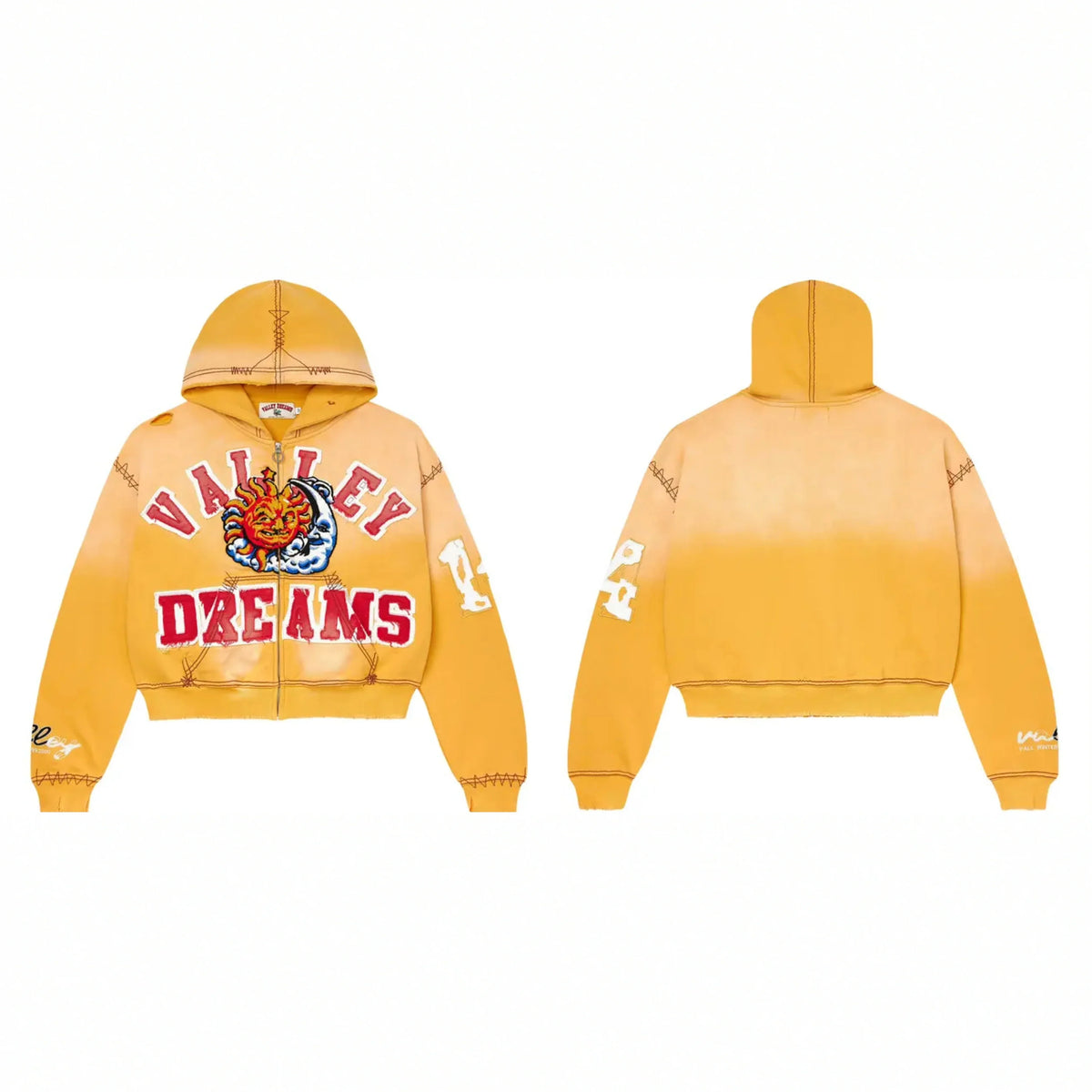 Vale Forever Valley Dreams Sun God Zip Hoodie — Yellow