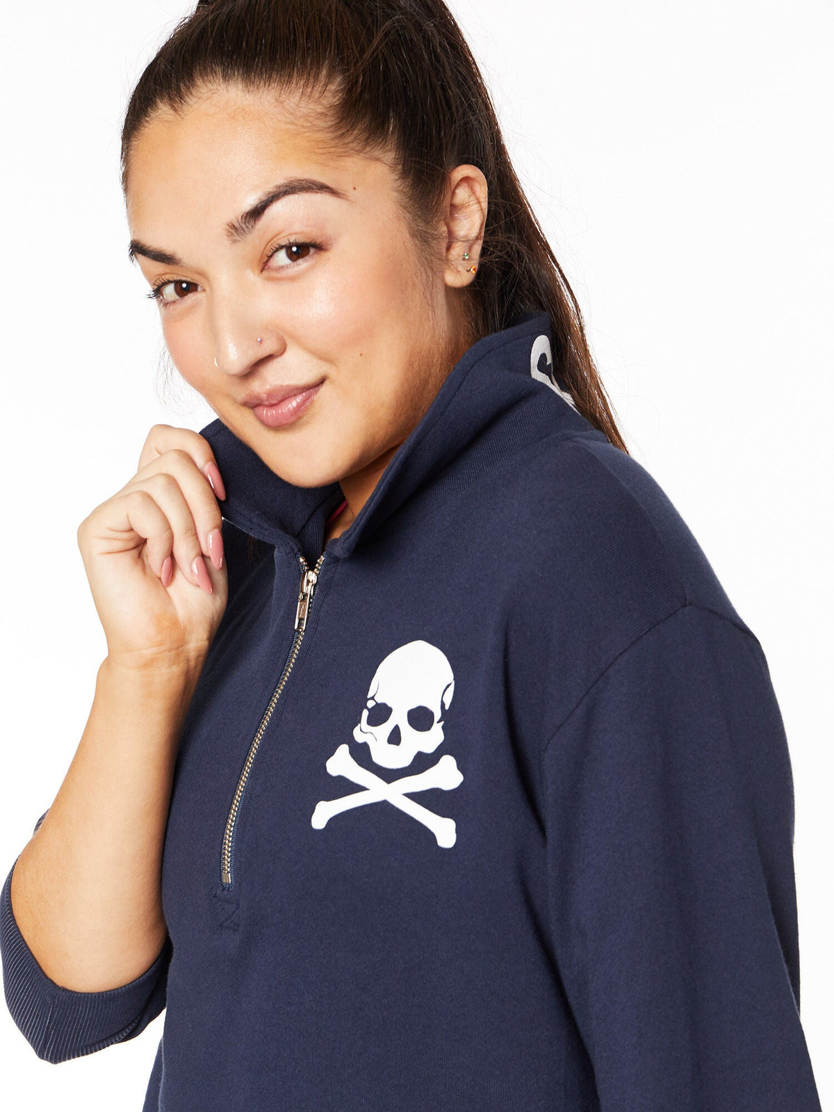 DREW QUATRER ZIP NAVY
