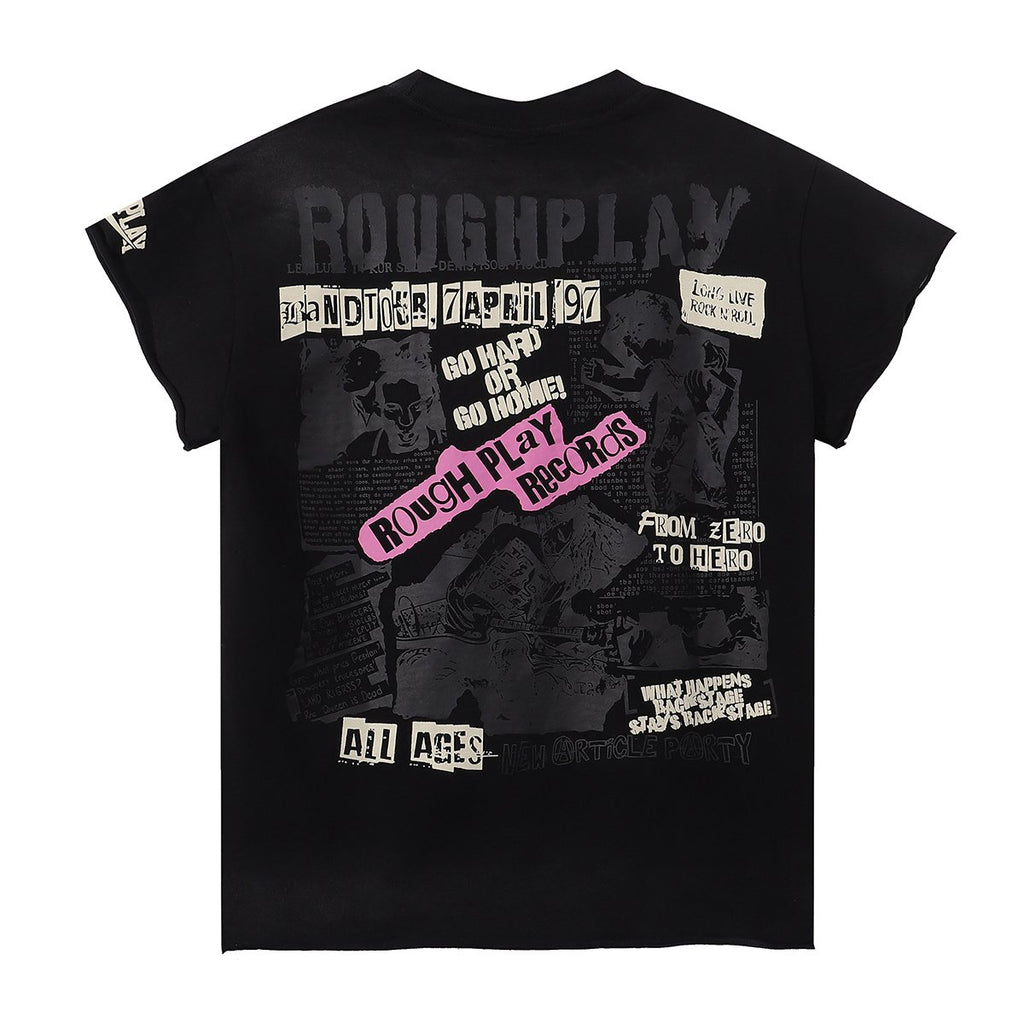 Rough Play World Tour Rhinestone Washed Sleeveless T-Shirt