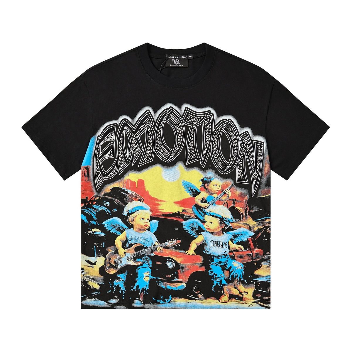 MIXED EMOTION Heat-Pressed Graphic T-Shirt