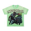 MAJESTIK Mint Green Football Graphic T-Shirt