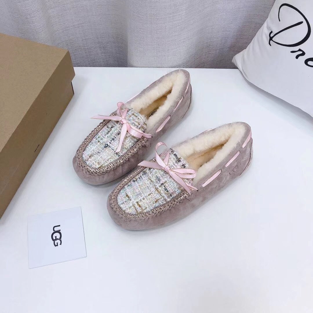 Dusty Pink Chanel-Style Driving Loafers — Sophisticated & Chic | New Arrival | In Stock
