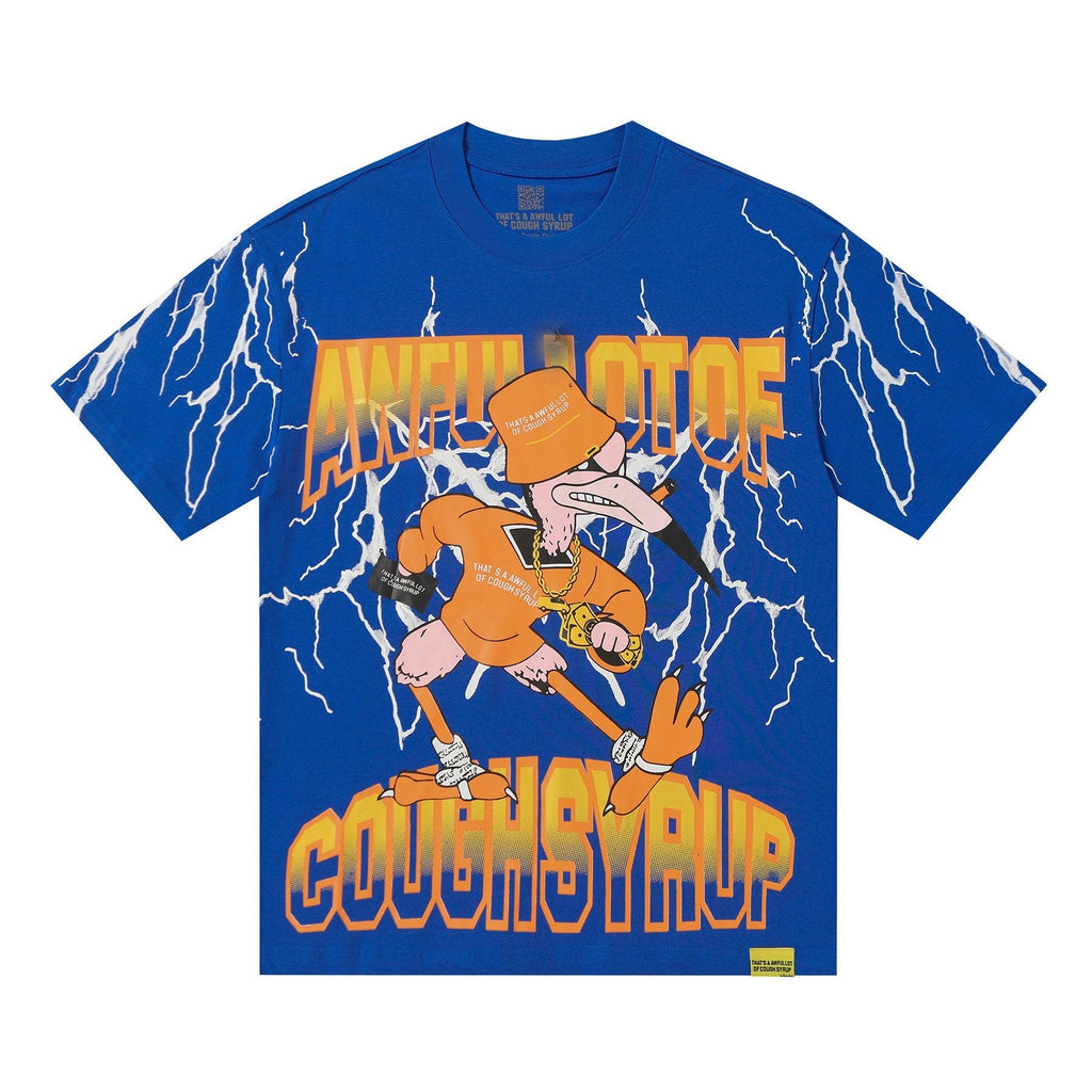 THAT'S A AWFUL LOT OF COUGH SYRUP Lightning Cartoon Graphic T-Shirt