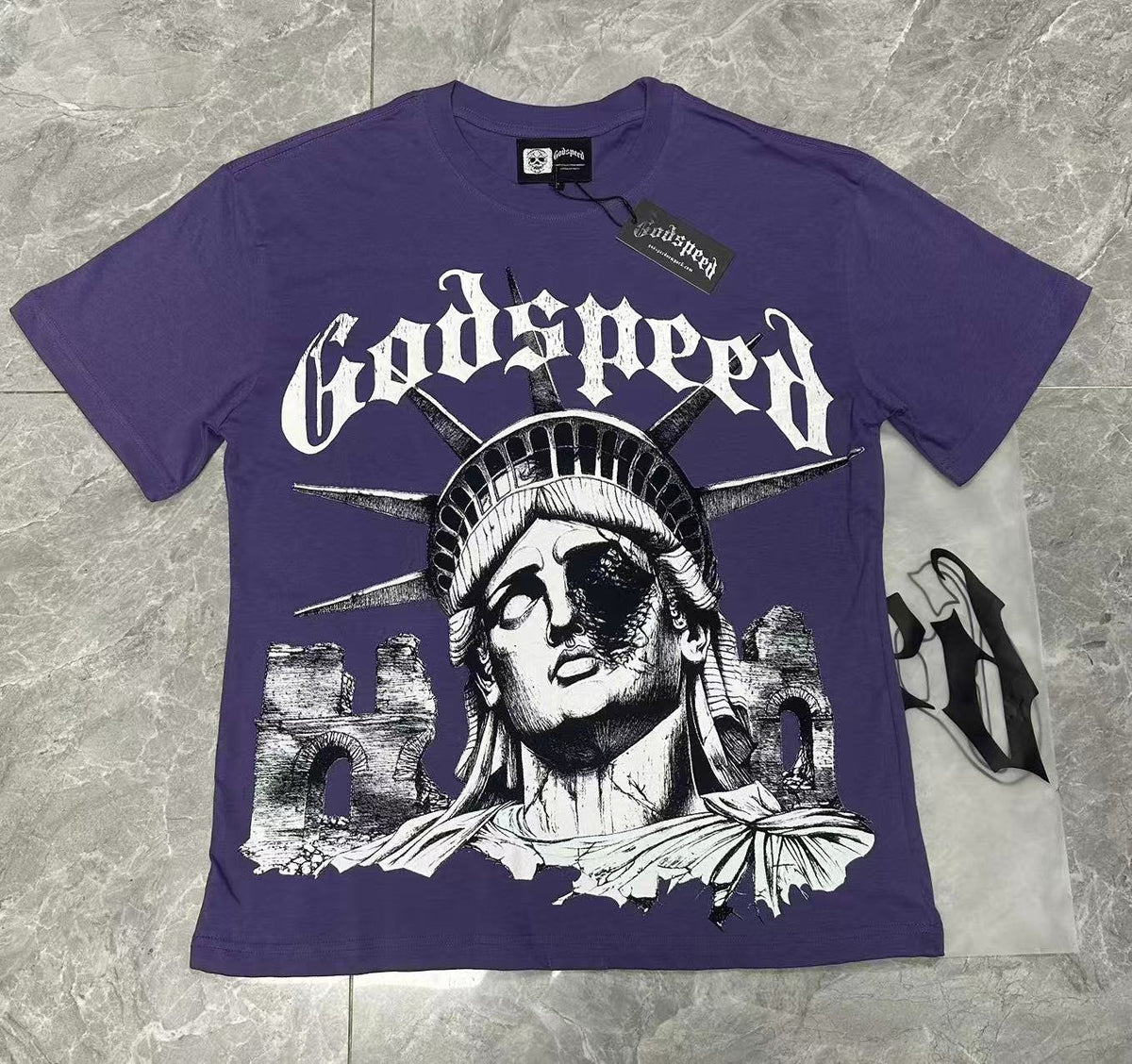 Godspeed Statue of Liberty Graphic T-Shirt