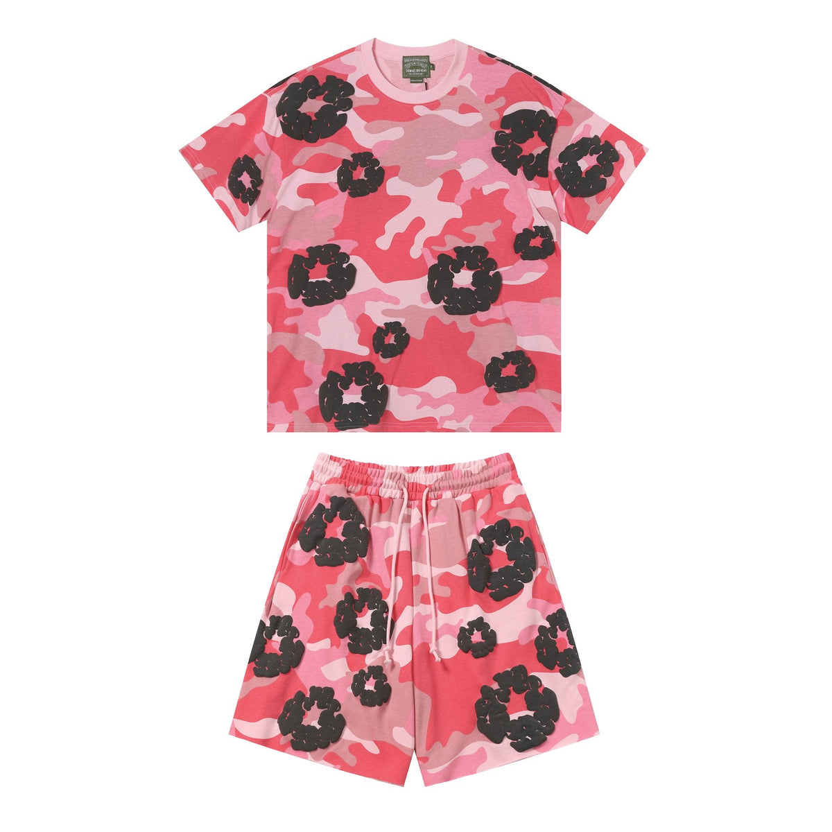DENIM TEARS Floral Camo T-Shirt & Shorts Set