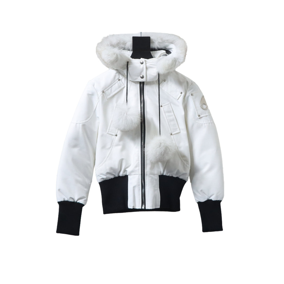 Moose Knuckles Original Debbie Bomber Jacket White