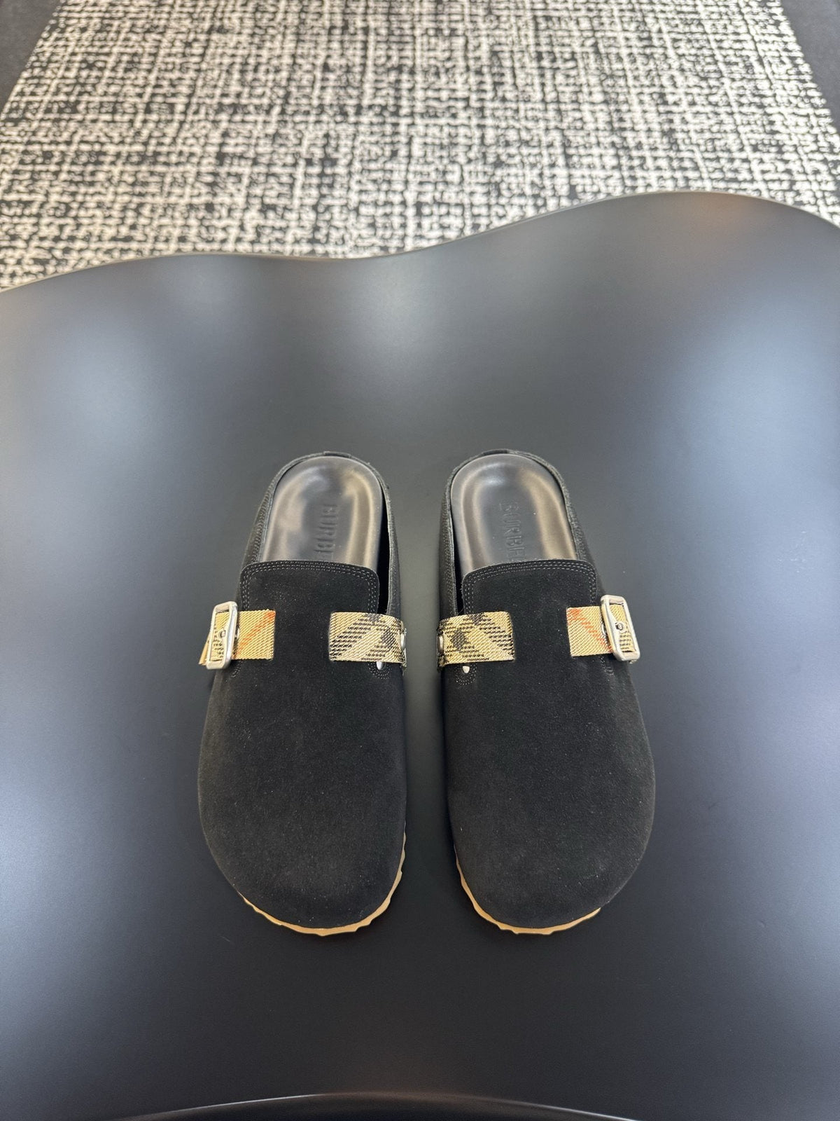 Burberry Men's Adjustable Buckle Slide Sandals
