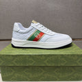 Gucci Men's Green-Red Stripe Low-Top Sneakers