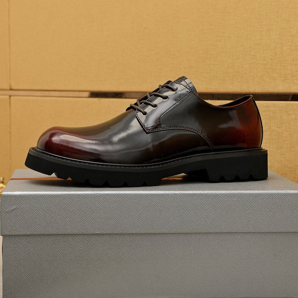 Prada Glossy Lug Sole Derby Shoes