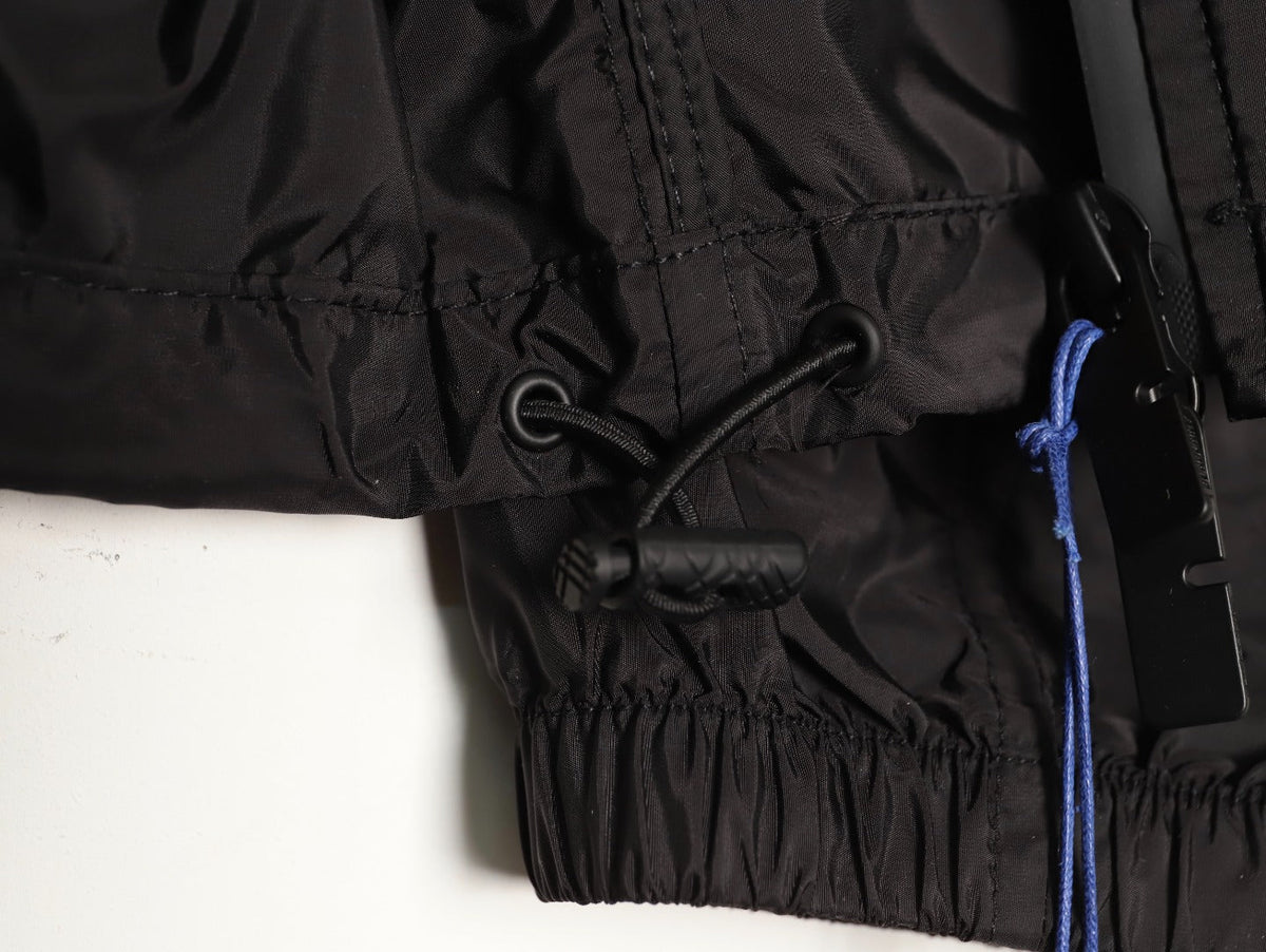 Burberry Equestrian Emblem Hooded Zip Jacket - Black